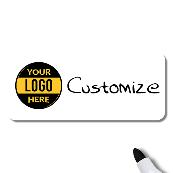 Customized 1.5 x 3.5 Dry Erase Reusable Name Tag