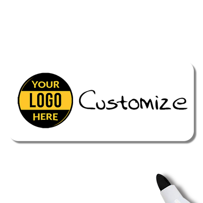 Customized 1.5 x 3.5 Dry Erase Reusable Name Tag - alternate view