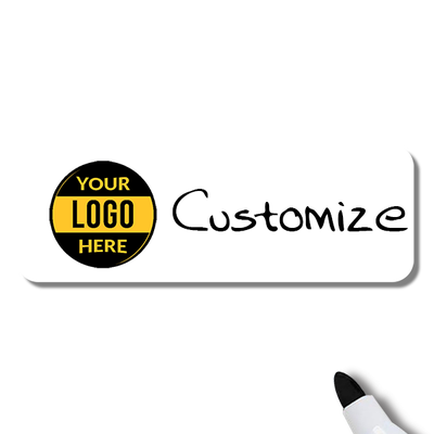 Customized 1 x 3 Dry Erase Reusable Name Tag - alternate view