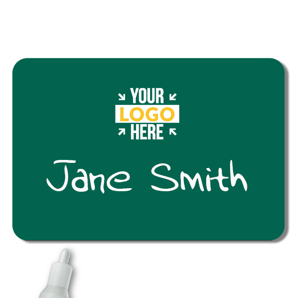 Customized 2 x 3 Chalkboard Reusable Name Tag - Example