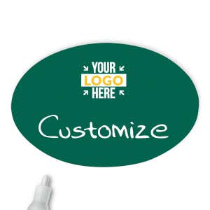 Customized Oval 2 x 3 Chalkboard Reusable Name Tag