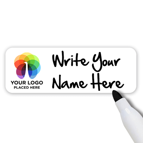 Customized 1 x 3 Dry Erase Reusable Name Tag