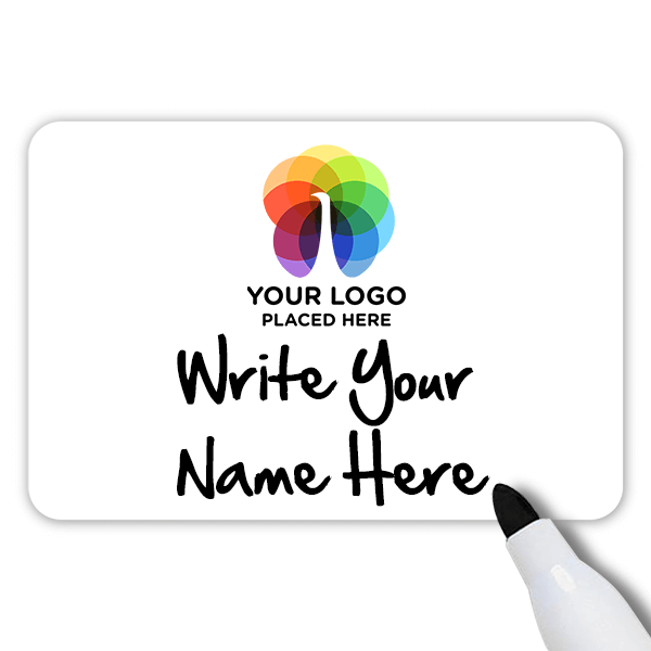 Customized 2 x 3 Dry Erase Reusable Name Tag