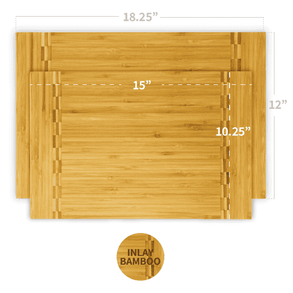 Size comparison of the cutting boards
