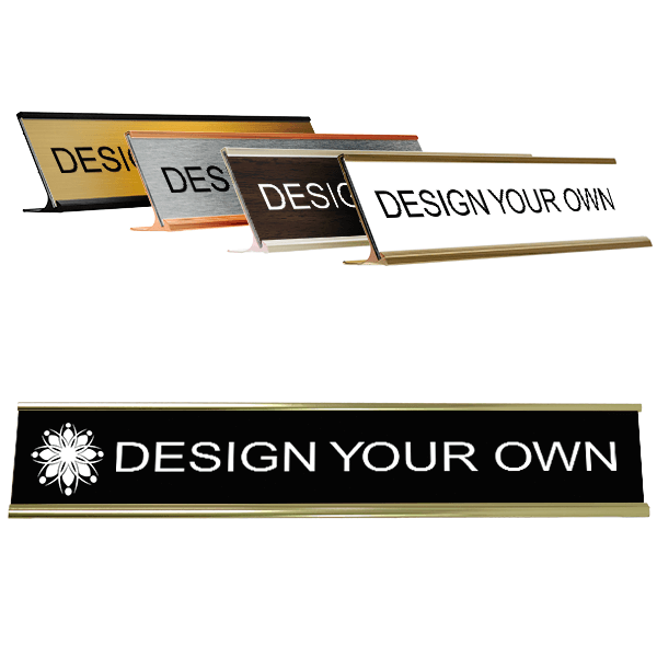 Traditional 2" x 12" Desk Nameplate - Engraved Traditional 2" x 12" Desk Nameplate - Engraved