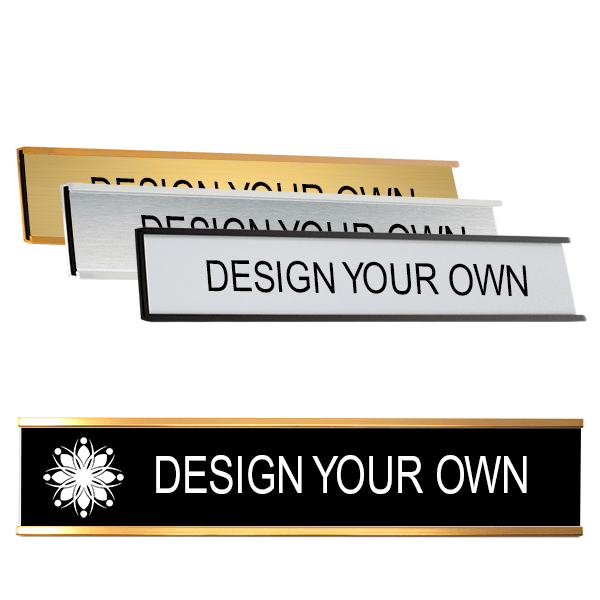 1.5" x 8" Aluminum Wall Sign w/ Engraved Plastic Insert 1.5" x 8" Aluminum Wall Sign w/ Engraved Plastic Insert