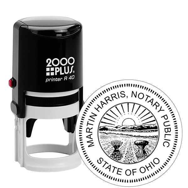 Round Ohio Notary Stamp All State Notary