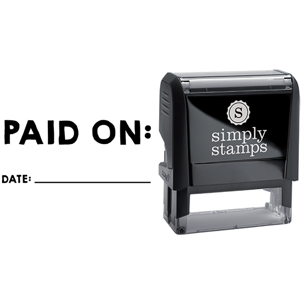 Paid on With Date Business Stamp Custom Stamps