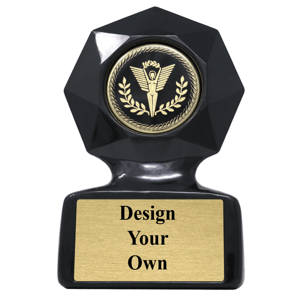 Large Black Star Sculpted Victory Trophy Award Large Black Star Sculpted Victory Trophy Award