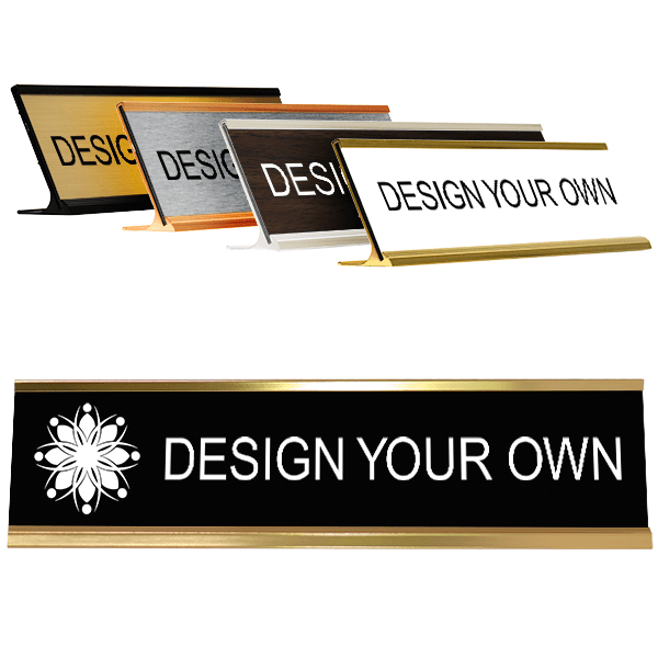 Traditional 2" x 8" Desk Nameplate - Engraved Traditional 2" x 8" Desk Nameplate - Engraved