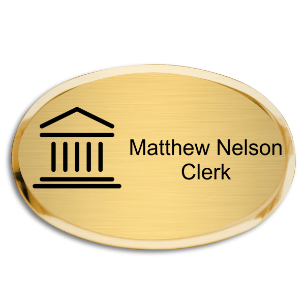 Courthouse Law Office Oval Premier Name Tag Courthouse Law Office Oval Premier Name Tag