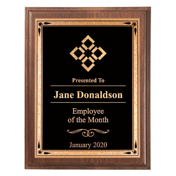 Employee of the Month 5" x 7" Walnut Plaque Employee of the Month 5" x 7" Walnut Plaque