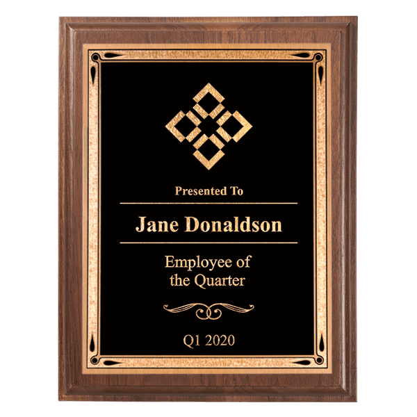 Employee of the Quarter 5 x 7 Walnut Plaque Employee of the Quarter 5 x 7 Walnut Plaque