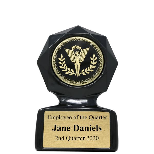 Employee of the Quarter Small Black Star Sculpted Victory Trophy Award Employee of the Quarter Small Black Star Sculpted Victory Trophy Award