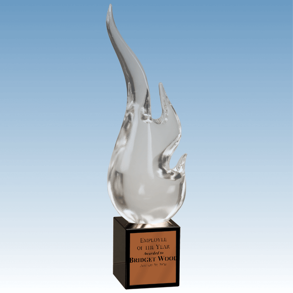 Employee of the Year Flame Sculpture Crystal Award Employee of the Year Flame Sculpture Crystal Award