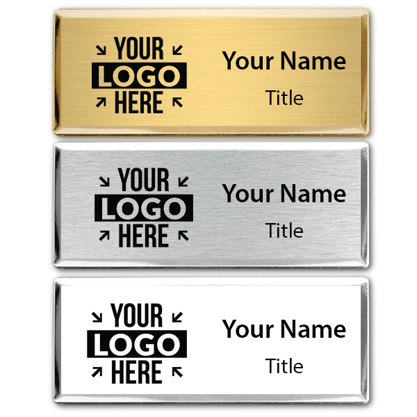 Engraved Executive Beveled Badges - Small Rectangle Engraved Executive Beveled Badges - Small Rectangle