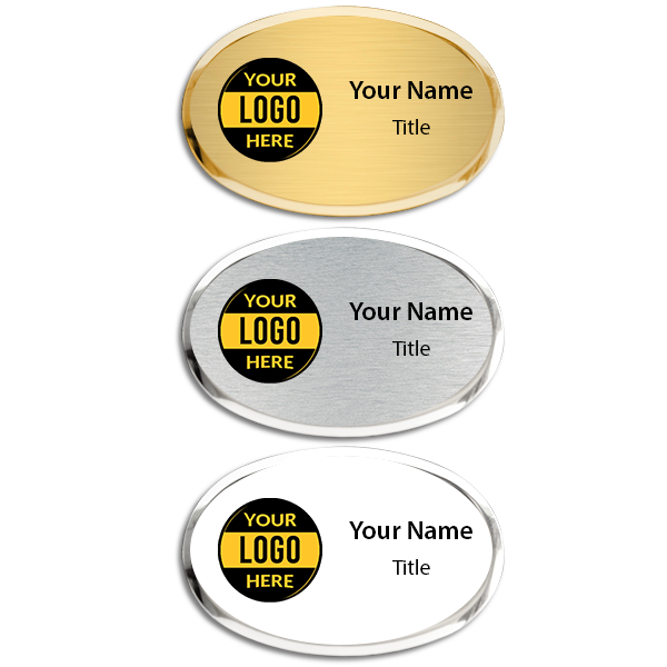 Full Color Beveled Oval Badges Full Color Beveled Oval Badges
