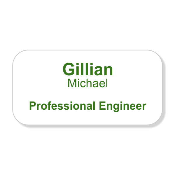 Professional Engineer Full Color Name Tag Professional Engineer Full Color Name Tag
