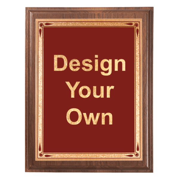 Genuine Walnut 6" x 8" Plaque with Step Edge and Engraved Plate Genuine Walnut 6" x 8" Plaque with Step Edge and Engraved Plate