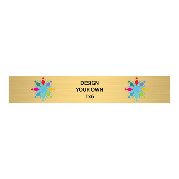 Horizontal Full Color Brass Signs 1" x 6" Horizontal Full Color Brass Signs 1" x 6"