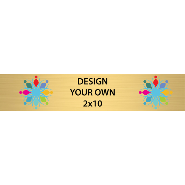 Horizontal Full Color Brass Signs 2" x 10" Horizontal Full Color Brass Signs 2" x 10"