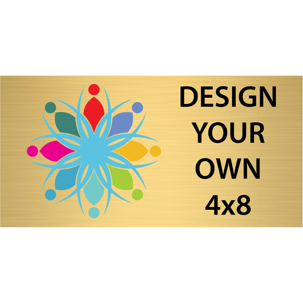 Horizontal Full Color Brass Signs 4" x 8" Horizontal Full Color Brass Signs 4" x 8"