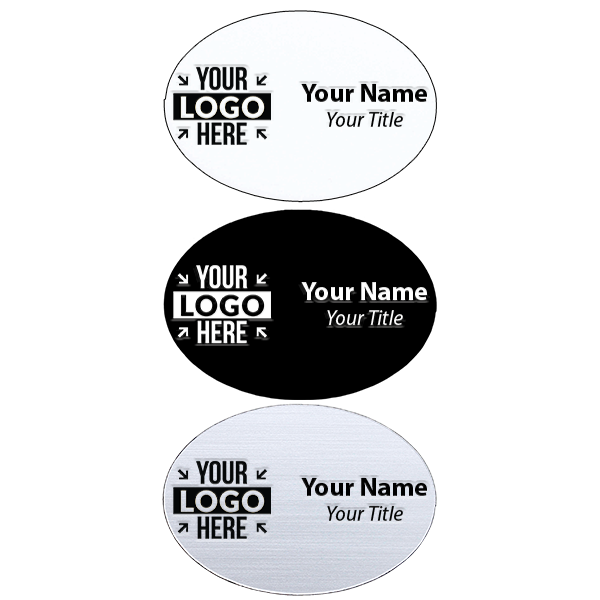 Laser Engraved Oval Name Tag - 1.75" x 2.5" Laser Engraved Oval Name Tag - 1.75" x 2.5"