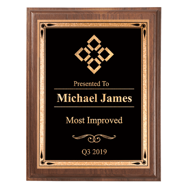 Most Improved 5 x 7 Walnut Plaque Most Improved 5 x 7 Walnut Plaque