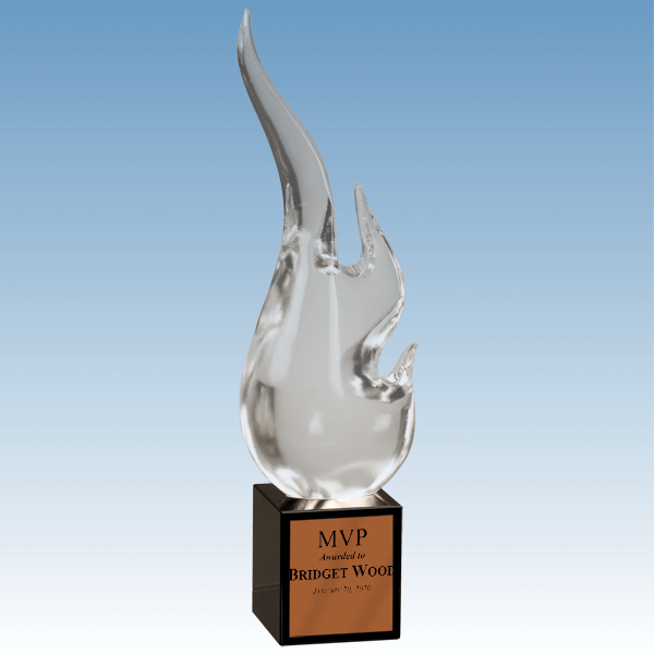 Most Valuable Person Flame Sculpture Crystal Award Most Valuable Person Flame Sculpture Crystal Award