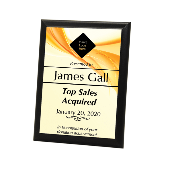 Sales Goal Full Color 5" X 7" Photo Plaque with Black Edge Sales Goal Full Color 5" X 7" Photo Plaque with Black Edge