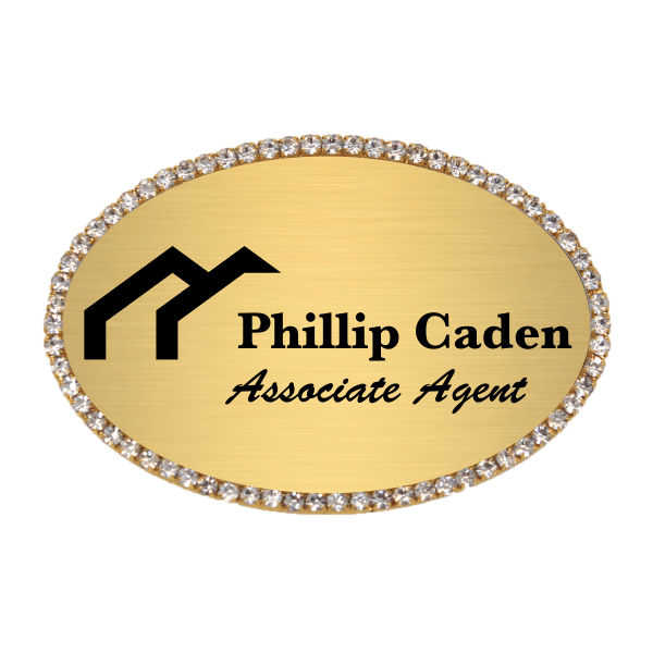 Sparkle Real Estate Engraved Oval Name Tag Sparkle Real Estate Engraved Oval Name Tag