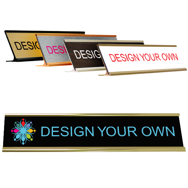 Traditional 2" x 10" Desk Nameplate - Full Color Traditional 2" x 10" Desk Nameplate - Full Color