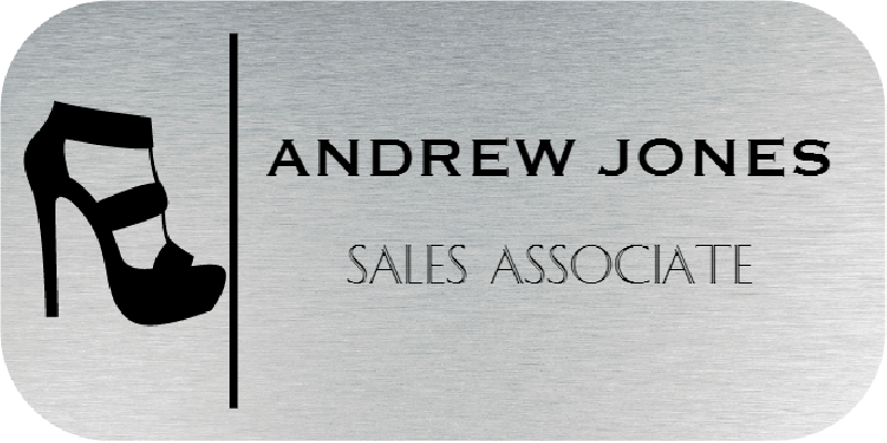 Shoe Store 2 Line Rounded Rectangle Name Badge Shoe Store 2 Line Rounded Rectangle Name Badge