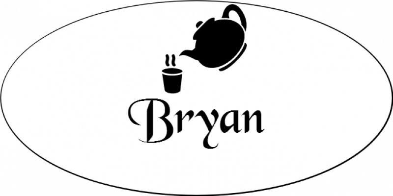 Tea & Coffee Shop Oval Name Tag Tea & Coffee Shop Oval Name Tag