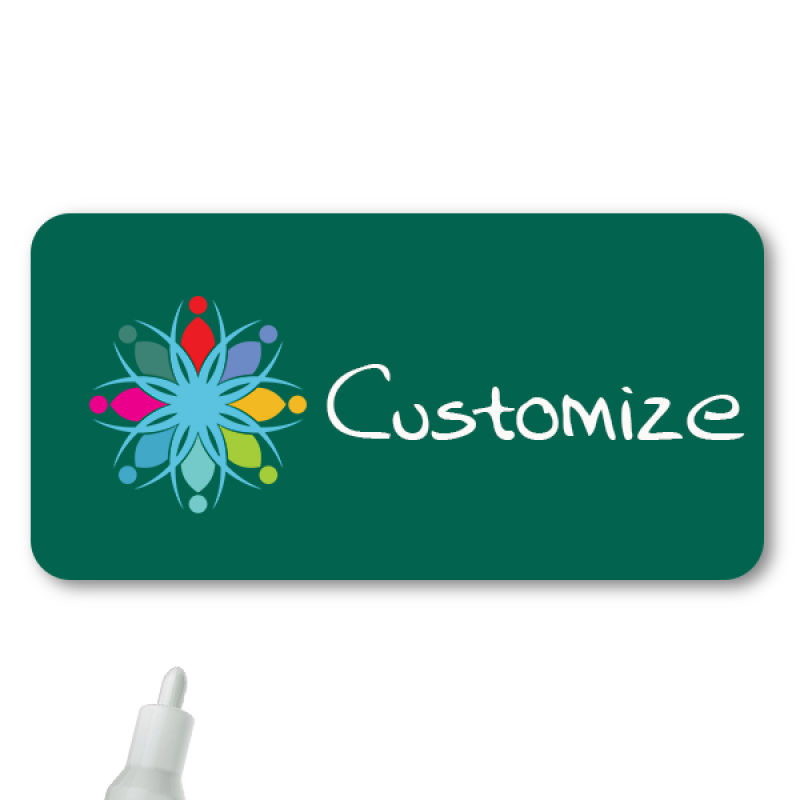 Magnetic Rectangle Chalkboard Reusable Name Tag Magnetic Rectangle Chalkboard Reusable Name Tag