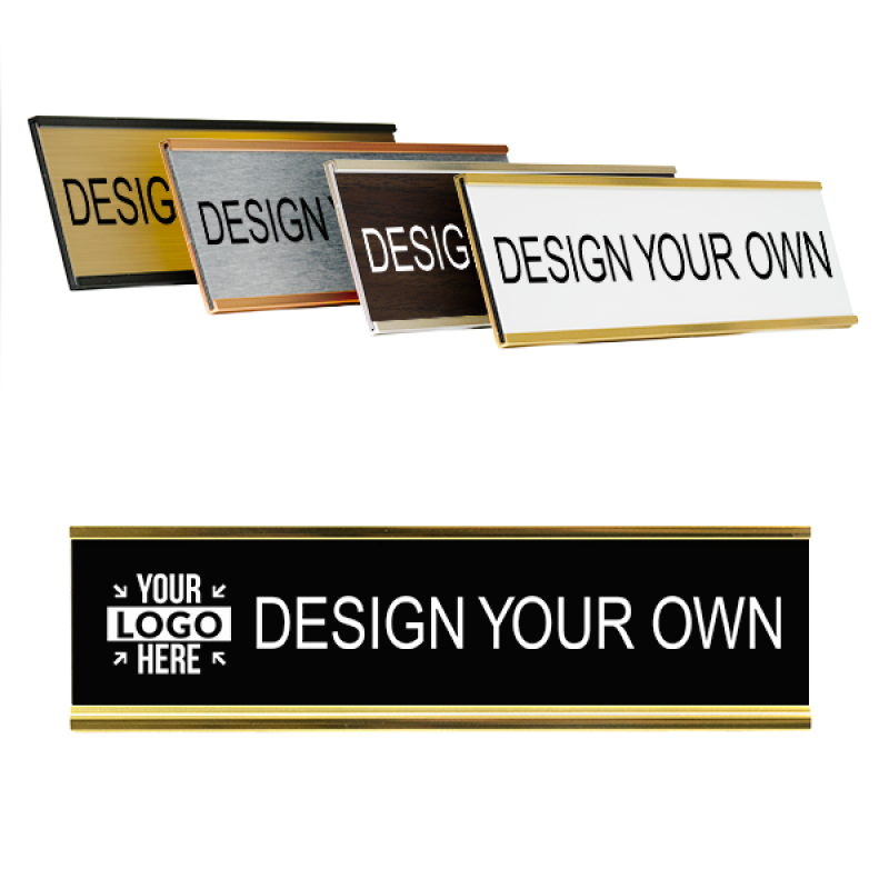Traditional 2" x 8" Wall Nameplate - Engraved Traditional 2" x 8" Wall Nameplate - Engraved