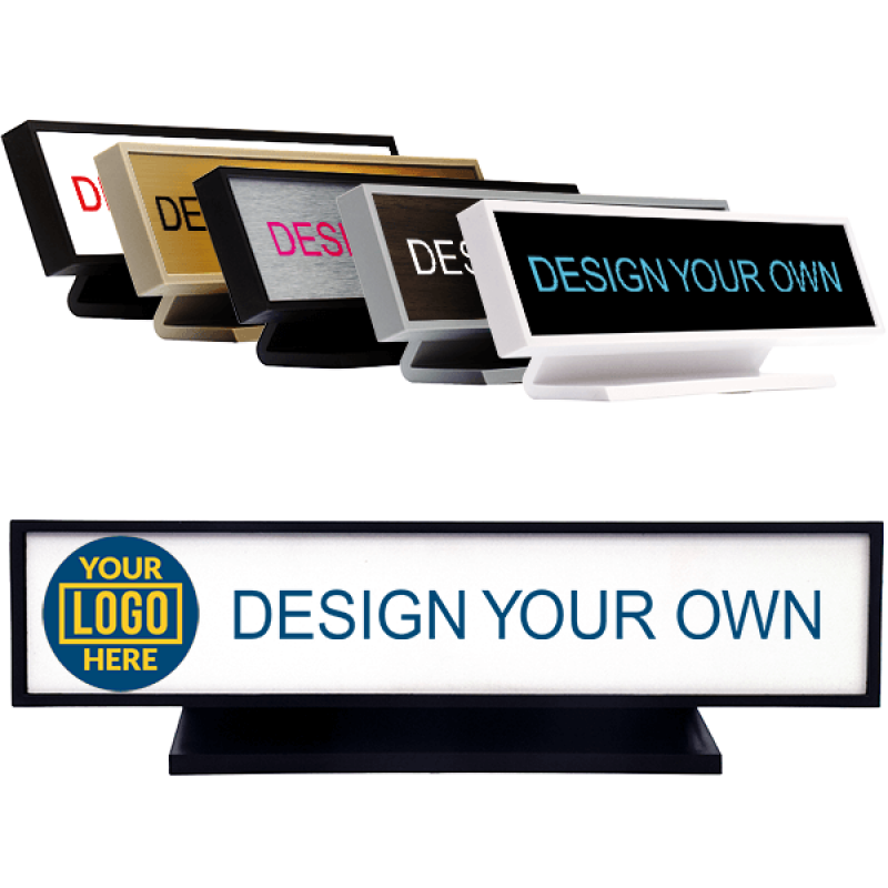Square Corner Full Color Desk Sign - 2" x 9" Square Corner Full Color Desk Sign - 2" x 9"