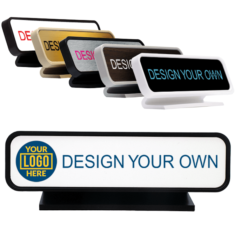 Full Color Desk Sign with Round Corners Full Color Desk Sign with Round Corners