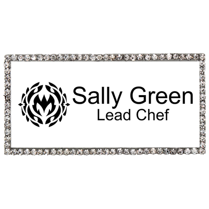 Bedazzled Restaurant Server Name Tag Bedazzled Restaurant Server Name Tag