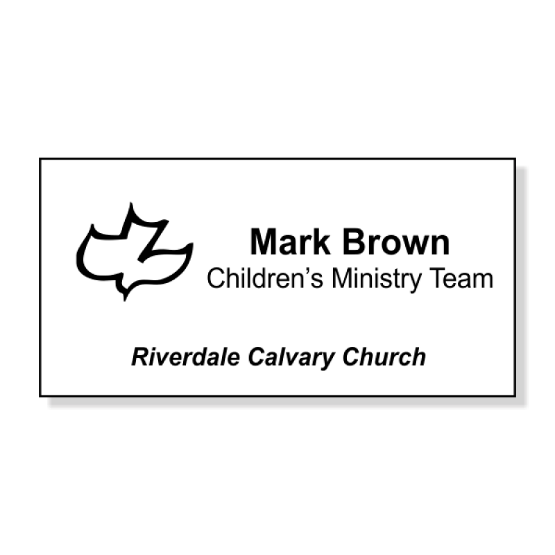 Calvary Engraved Name Tag - Large Rectangle Calvary Engraved Name Tag - Large Rectangle