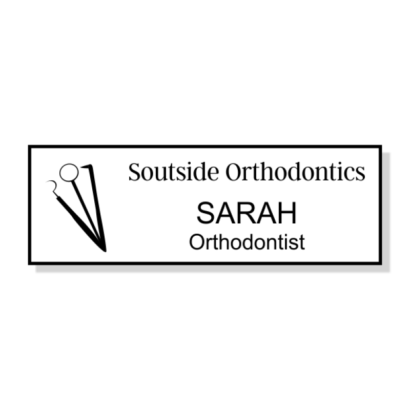 Dental Tools 3 Line Name Badge Dental Tools 3 Line Name Badge