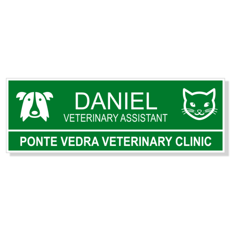 Dog and Cat Heads Veterinary Name Tag Dog and Cat Heads Veterinary Name Tag