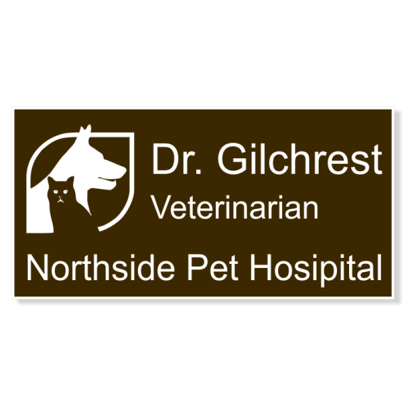 Dog and Cat In Box Veterinary Large Name Tag Dog and Cat In Box Veterinary Large Name Tag