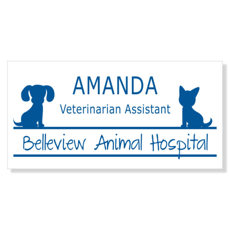 Veterinary Rectangle 3 Line Name Badge C Veterinary Rectangle 3 Line Name Badge C