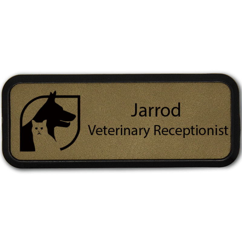 Dog and Cat With Box Veterinary Leatherette Name Tag Dog and Cat With Box Veterinary Leatherette Name Tag