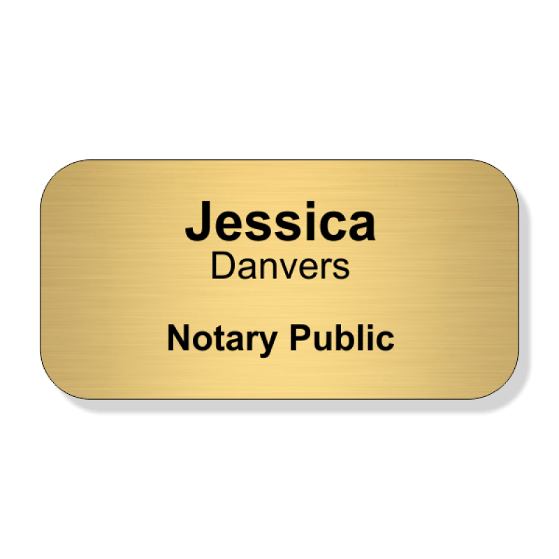 Engraved Notary Name Tag Name Tag Wizard