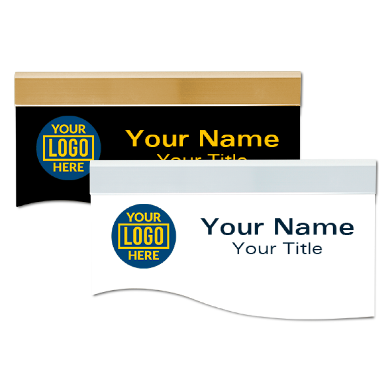 Full Color Wave Shape Sign with Holder - 3.25" x 8" Full Color Wave Shape Sign with Holder - 3.25" x 8"