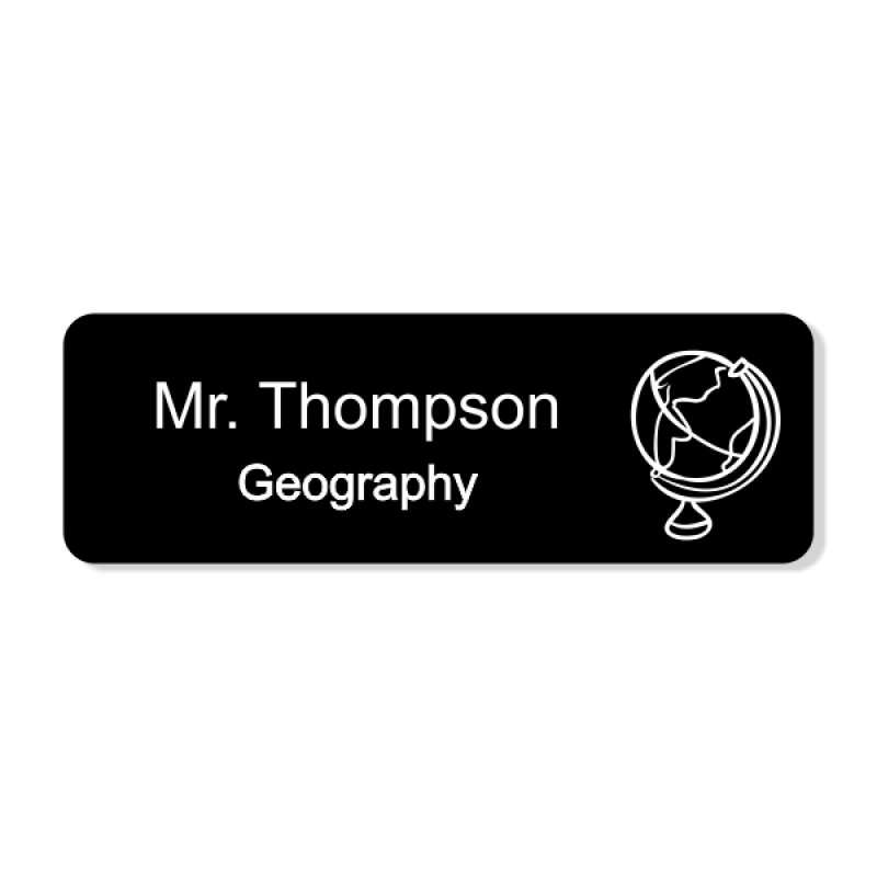 School Geography Rectangle 2 Line Name Badge School Geography Rectangle 2 Line Name Badge
