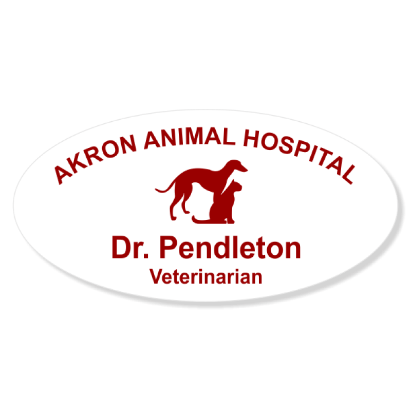 Greyhound with Cat Veterinary Oval Name Tag Greyhound with Cat Veterinary Oval Name Tag