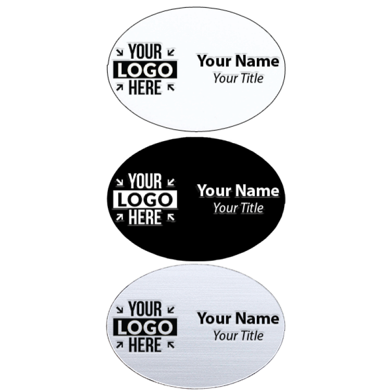 Laser Engraved Oval Name Tag - 1.75" x 2.5" Laser Engraved Oval Name Tag - 1.75" x 2.5"